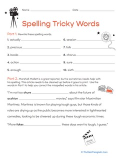 Spelling Tricky Words