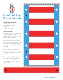 4th of July Paper Lantern