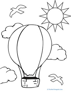 Color the Hot Air Balloon