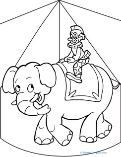 Circus Coloring Page