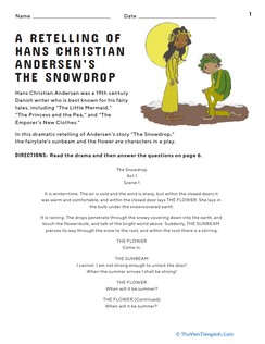 A Retelling of Han Christian Andersen’s The Snowdrop