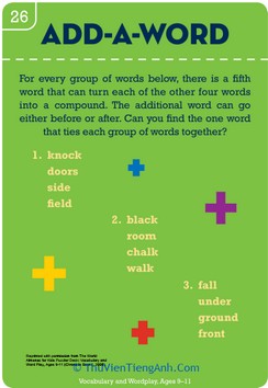 Add-A-Word: Making Compound Words