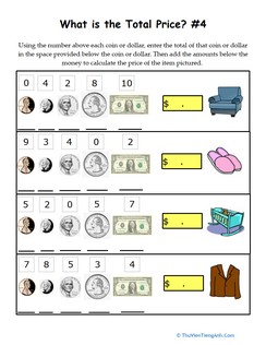 Adding Dollars and Coins