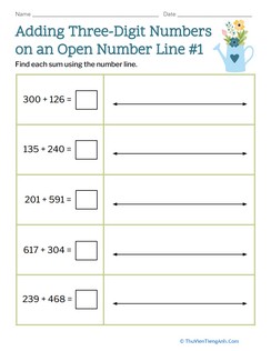 Adding Three-Digit Numbers on an Open Number Line #1