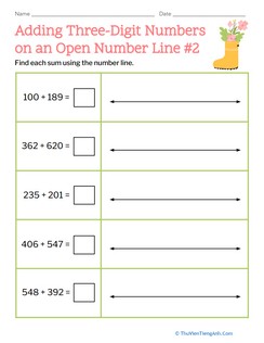 Adding Three-Digit Numbers on an Open Number Line #2