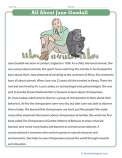 All About Jane Goodall