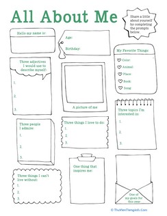 All About Me: Graphic Organizer
