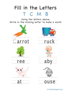 Fill in the Letters: T C M B