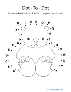 Dot to Dot A to Z: Teddy Bear