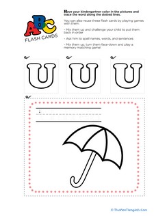 Alphabet Flashcards: U