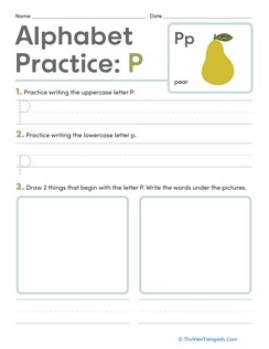 Alphabet Practice: P