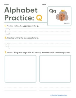 Alphabet Practice: Q