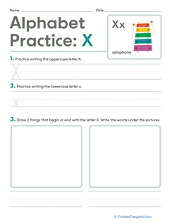 Alphabet Practice: X