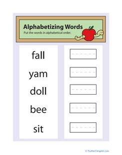 Alphabetizing Words 3