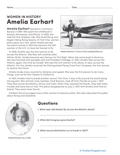 Amelia Earhart Biography