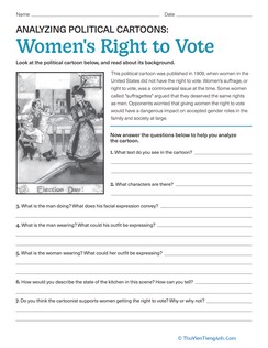 Analyzing Political Cartoons: Women’s Right to Vote