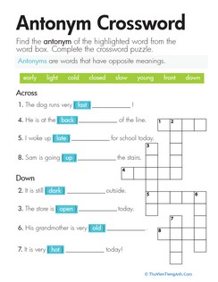 Antonym Crossword