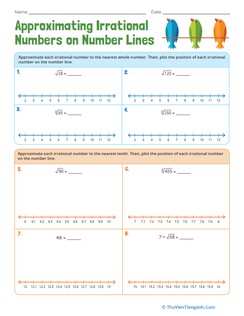 Approximating Irrational Numbers on Number Lines