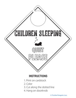 Baby Sleeping Sign – Printer Friendly