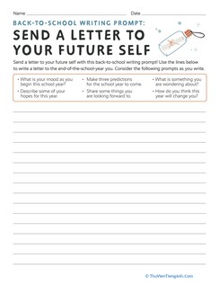 Back-to-School Writing Prompt: Send a Letter to Your Future Self