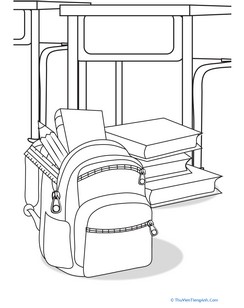 Backpack Coloring Page
