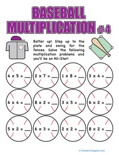 Baseball Multiplication #4