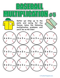 Baseball Multiplication #5
