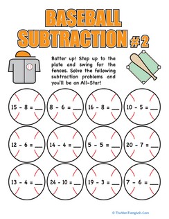 Baseball Subtraction #2