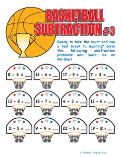Basketball Subtraction #3