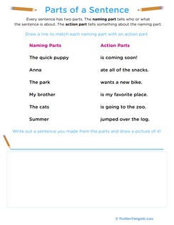 Beginning Grammar: Parts of a Sentence