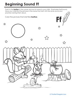 Beginning Sounds Coloring: Sounds Like Fox