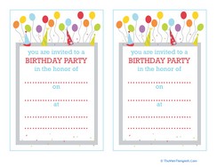 Birthday Party Invitations