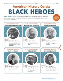 American History Cards: Black Heroes