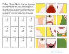 Build a Clown: Practice Multiplication #3