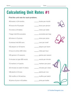 Calculating Unit Rates #1