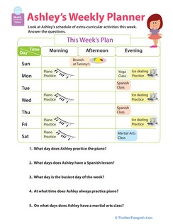 Calendar Challenge: Ashley’s Week