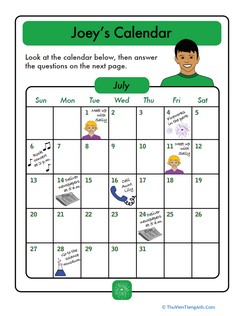 Calendar Challenge: Joey’s Month