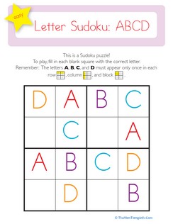Capital Letter Sudoku: ABCD