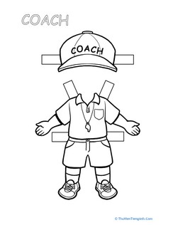 Coach Paper Doll
