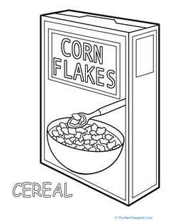 Cereal Coloring Page