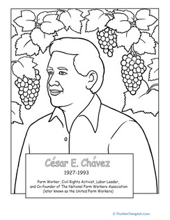 Cesar Chavez Coloring Page