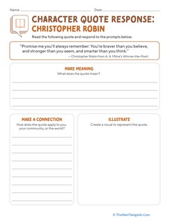 Character Quote Response: Christopher Robin