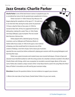 Jazz Greats: Charlie Parker