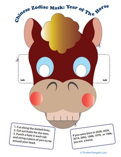 Make a Chinese Zodiac Mask: Year of the Horse