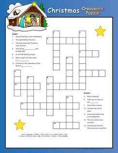 Christmas Nativity Crossword Puzzle