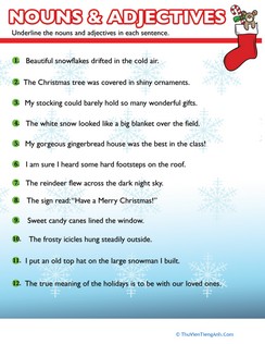 Christmas Nouns and Adjectives #2