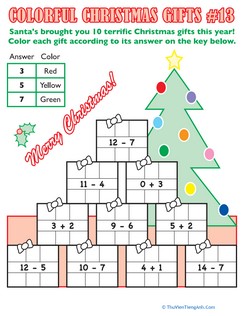 Colorful Christmas Math #13