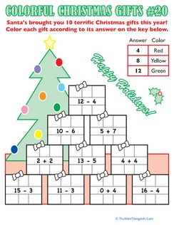 Colorful Christmas Math #20