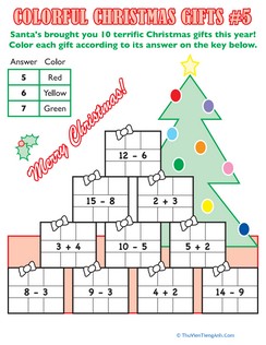 Colorful Christmas Math #5
