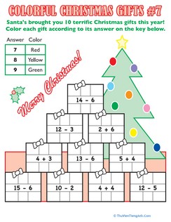 Colorful Christmas Math #7